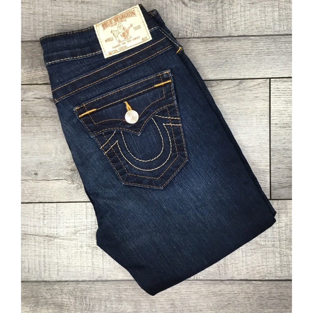 TRUE RELIGION Section Serena Dark Wash Skinny Leg Jeans Womens Size 27